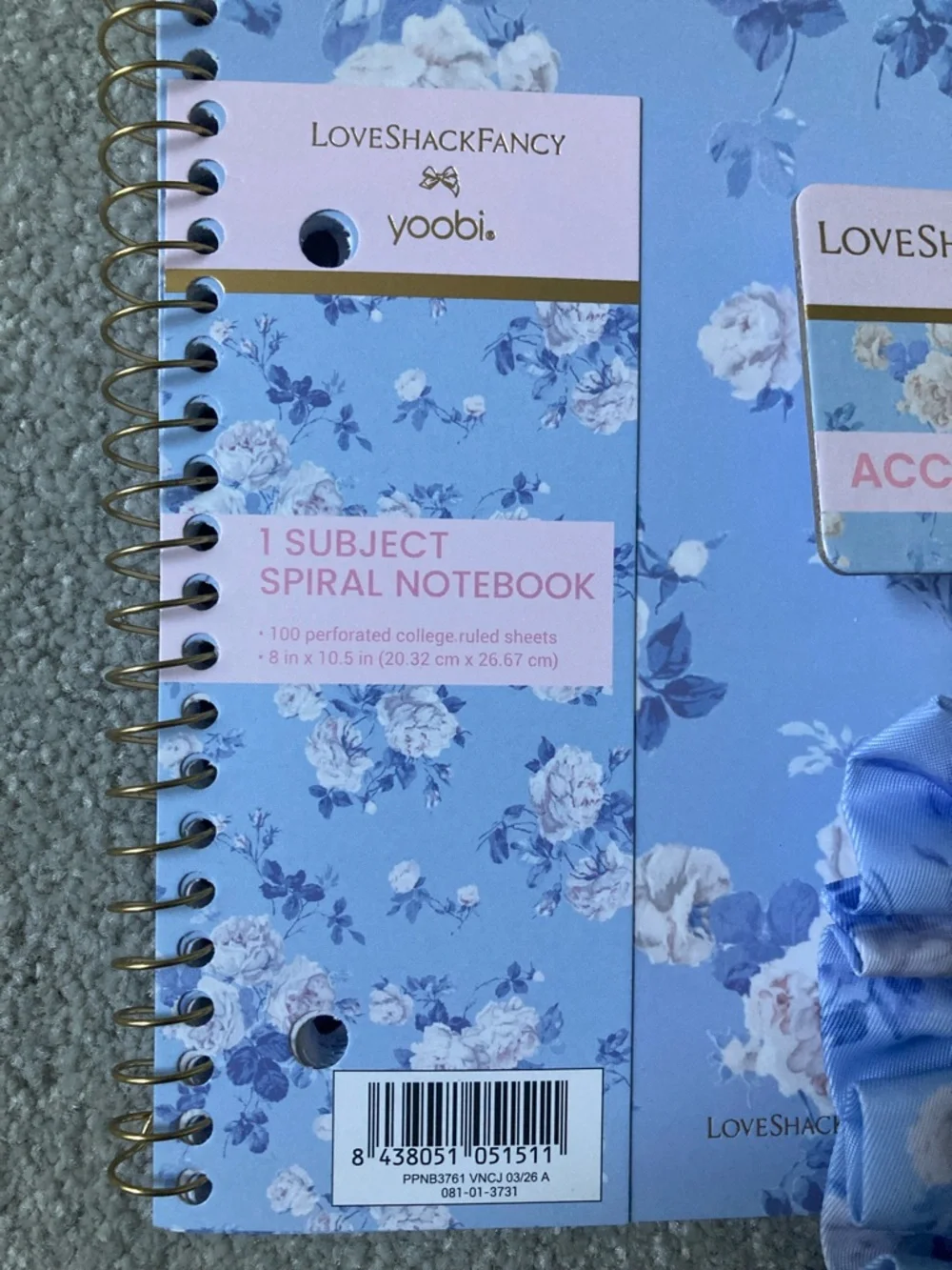 IN-HAND | LoveShackFancy x Target Yoobi Spiral Notebook & Ruffled Pencil Case